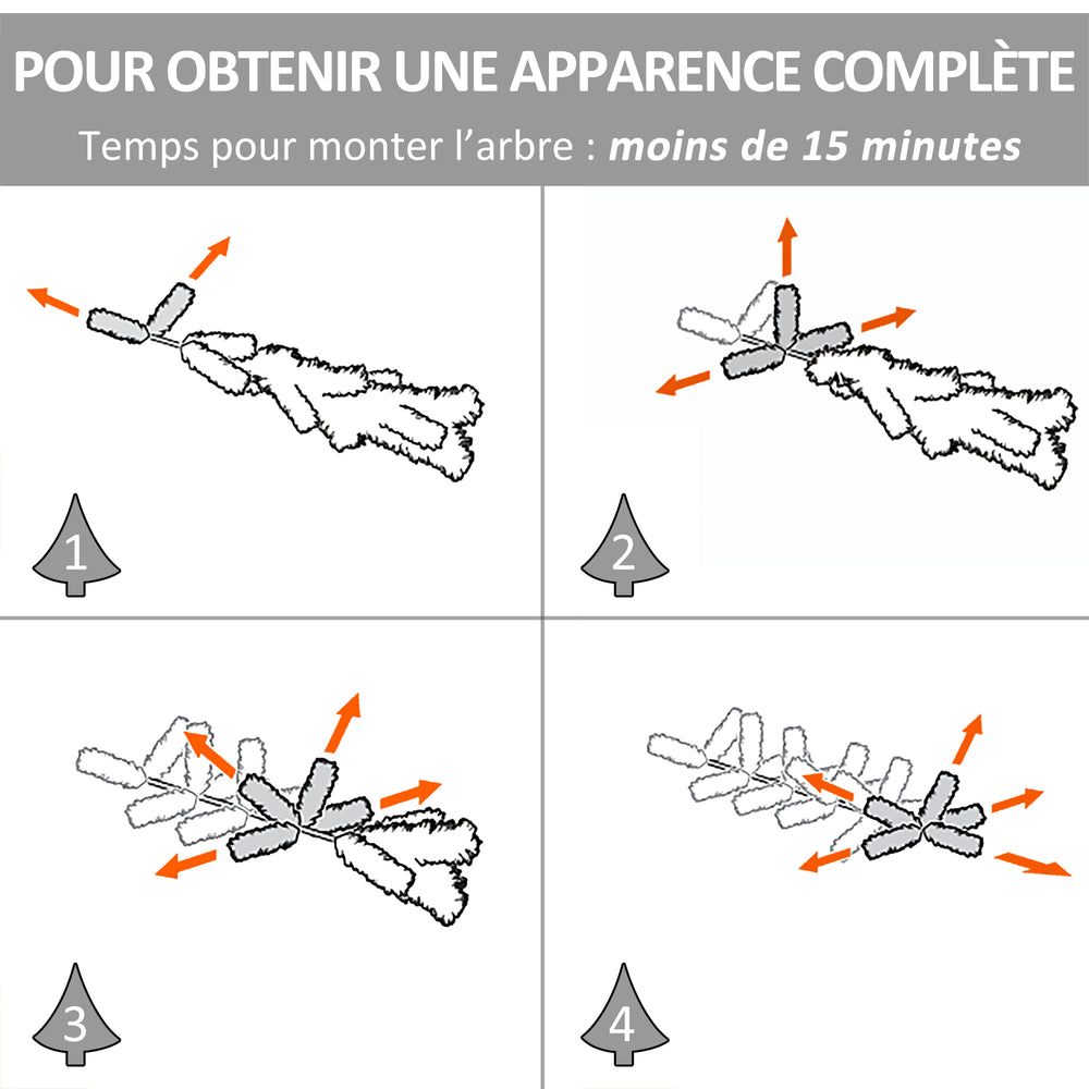 Sapin de Noël Artificiel Lumineux 90H cm Fiber Optique LED + 14 Ampoules + Support Pied 90 Branches étoile Sommet Brillante Vert