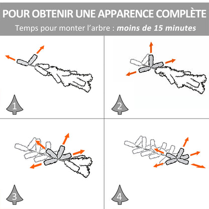 Sapin de Noël Artificiel Lumineux 90H cm Fiber Optique LED + 14 Ampoules + Support Pied 90 Branches étoile Sommet Brillante Vert