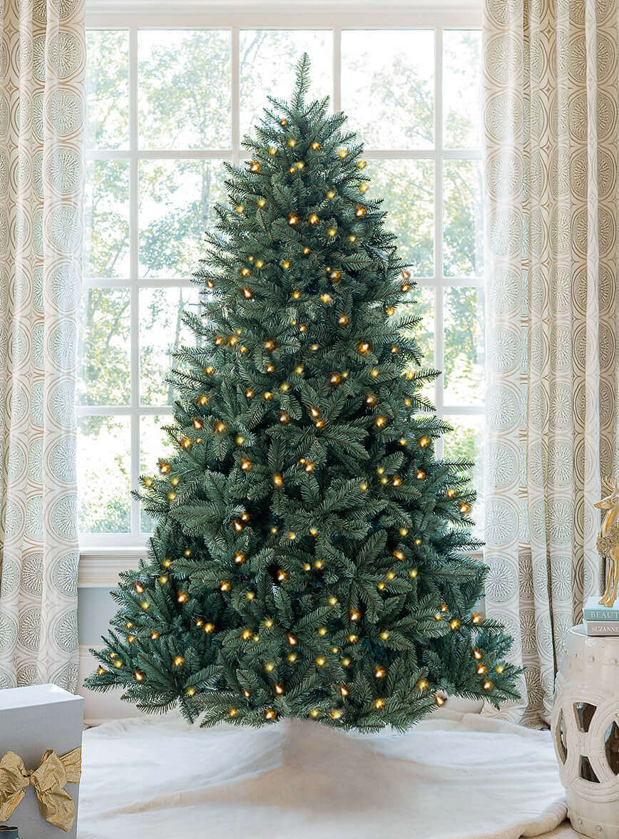 Sapin de Noël Artificiel Épicéa Bleu Tribeca with 550 Lumières LED – 2.10 m (7 pieds) 🎄