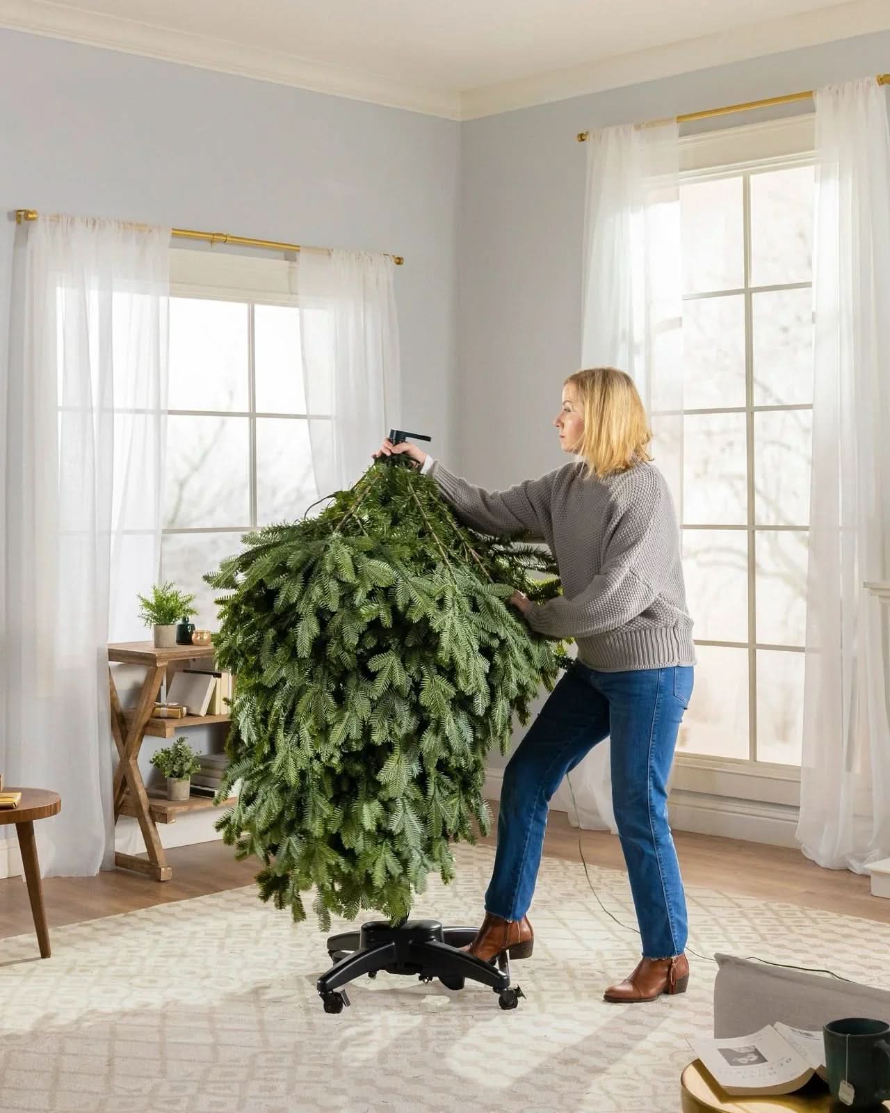 Sapin de Noël Vert Premium with Lumières LED – Branches Articulées and Base Métallique à Roulettes