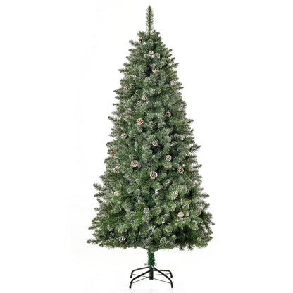 Sapin de Noël Artificiel Aspect enneigé 180H cm 50 Chips de pin 718 Branches épines Imitation Nordmann Grand réalisme