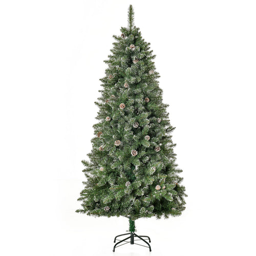 Sapin de Noël Artificiel Aspect enneigé 180H cm 50 Chips de pin 718 Branches épines Imitation Nordmann Grand réalisme
